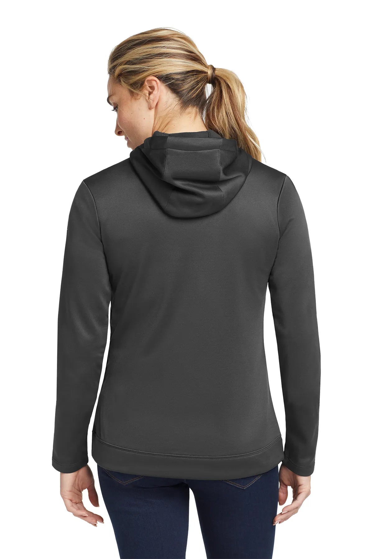 Nike Ladies Therma-FIT Full-Zip Fleece Hoodie. NKAH6264 Anthracite_2