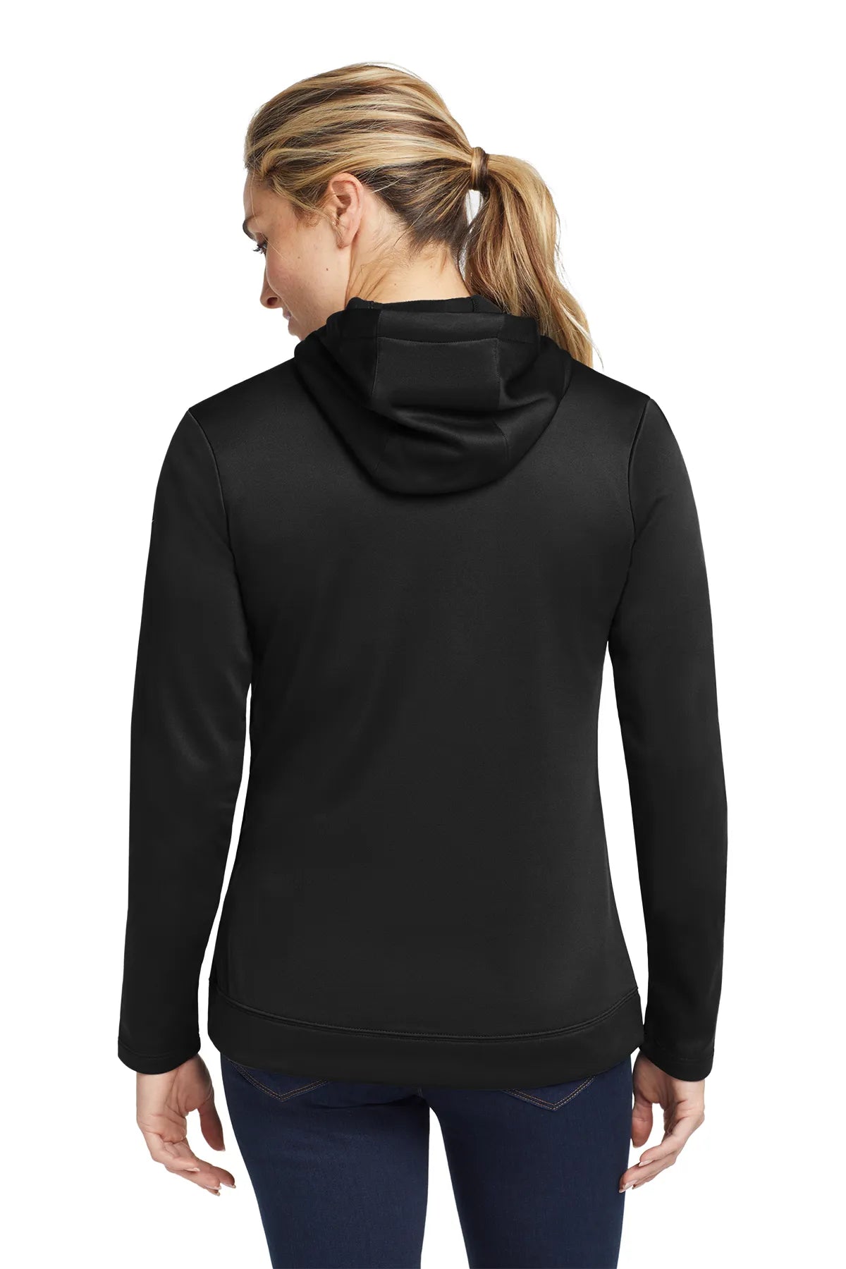 Nike Ladies Therma-FIT Full-Zip Fleece Hoodie. NKAH6264 Black_2