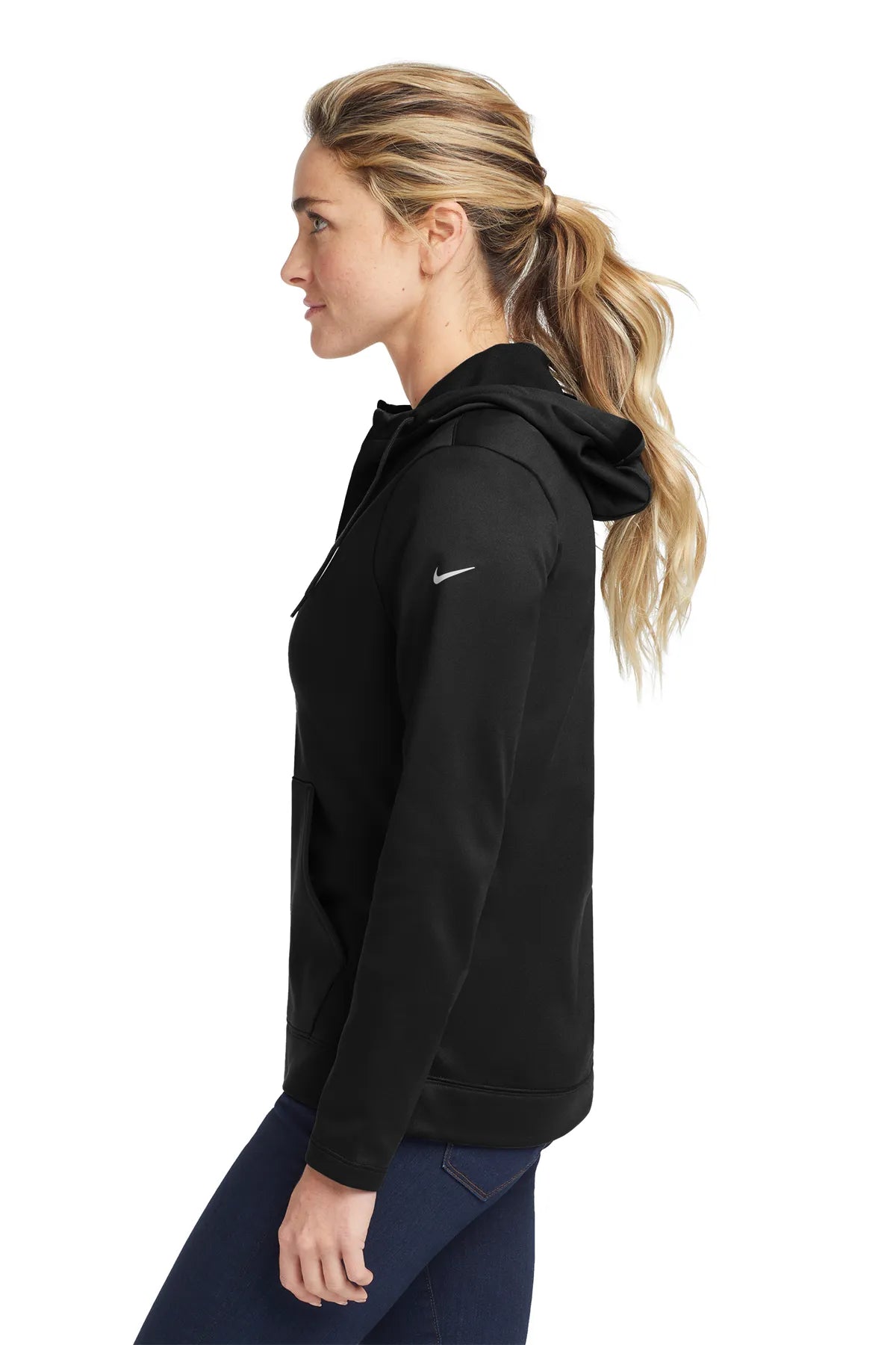 Nike Ladies Therma-FIT Full-Zip Fleece Hoodie. NKAH6264 Black_3