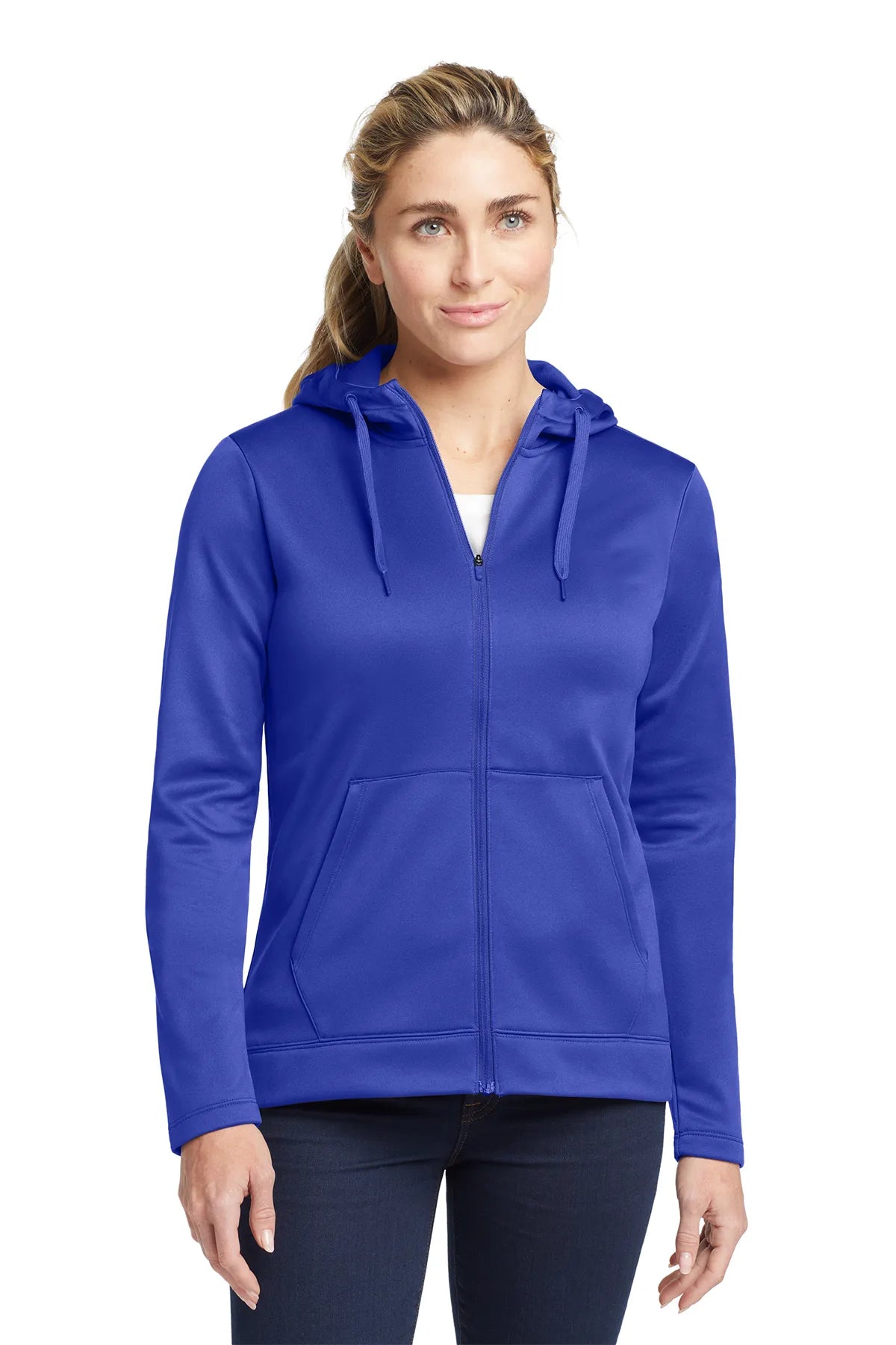 Nike Ladies Therma-FIT Full-Zip Fleece Hoodie. NKAH6264 Game Royal_1