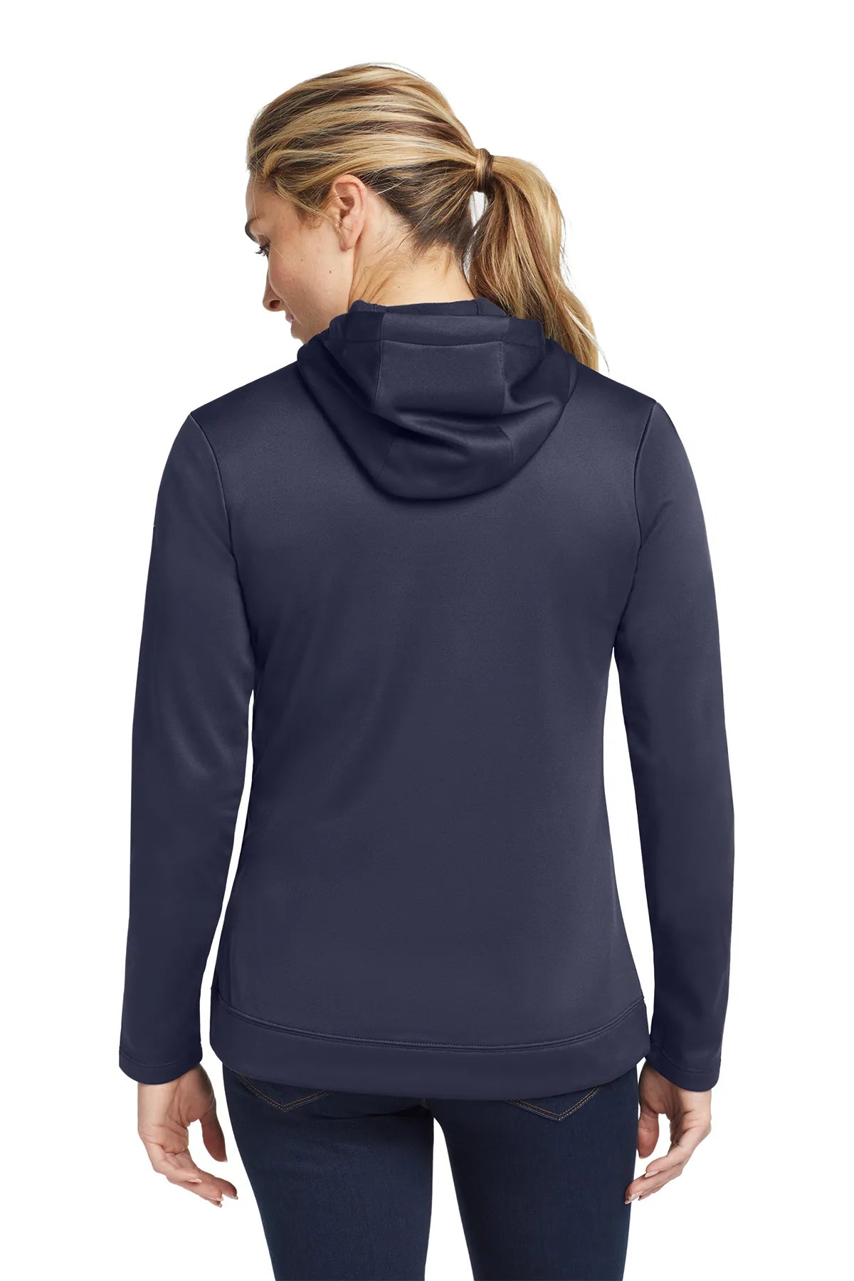 Nike Ladies Therma-FIT Full-Zip Fleece Hoodie. NKAH6264 Midnight Navy_2