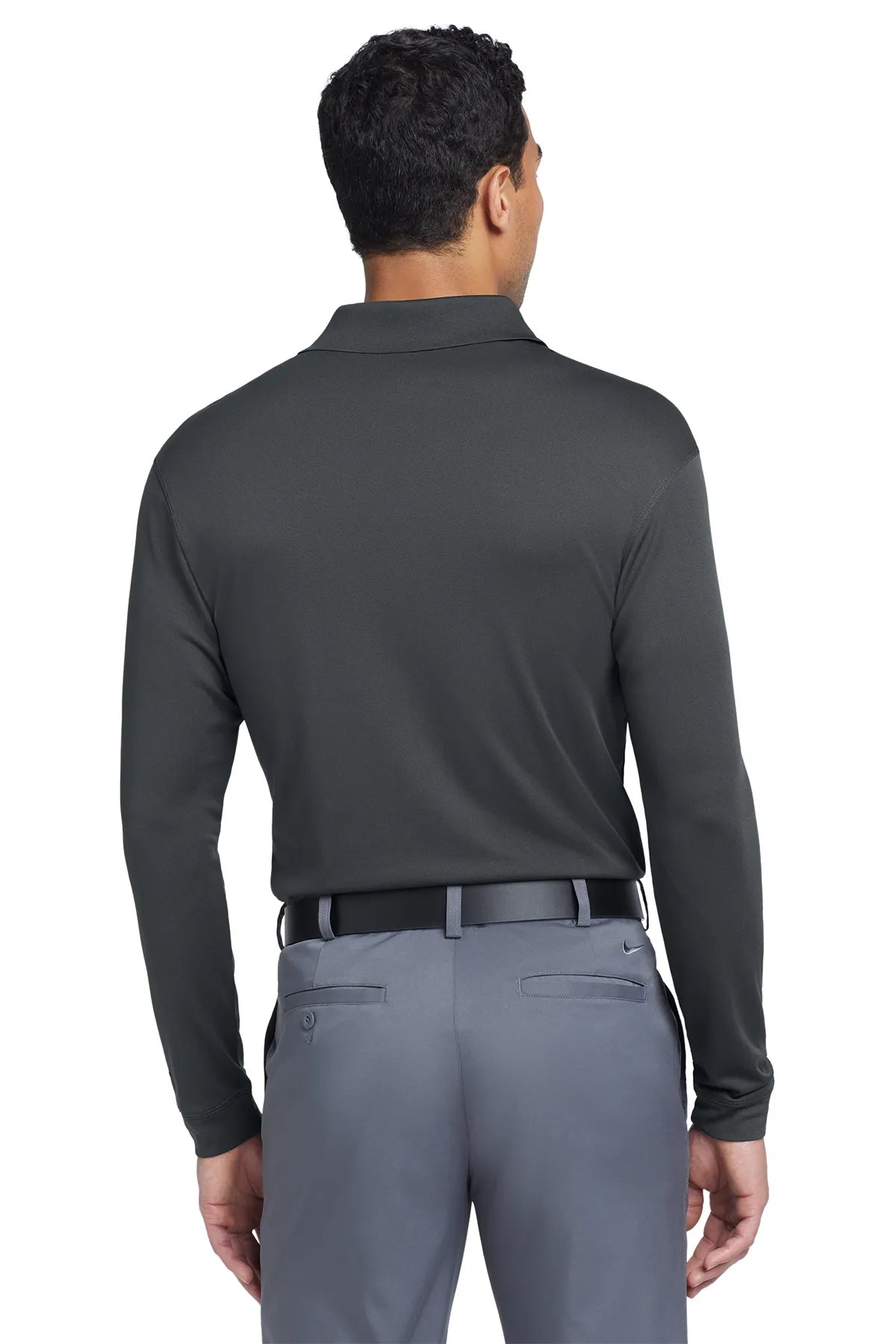 Nike Long Sleeve Dri-FIT Stretch Tech Polo. 466364 Anthracite_2