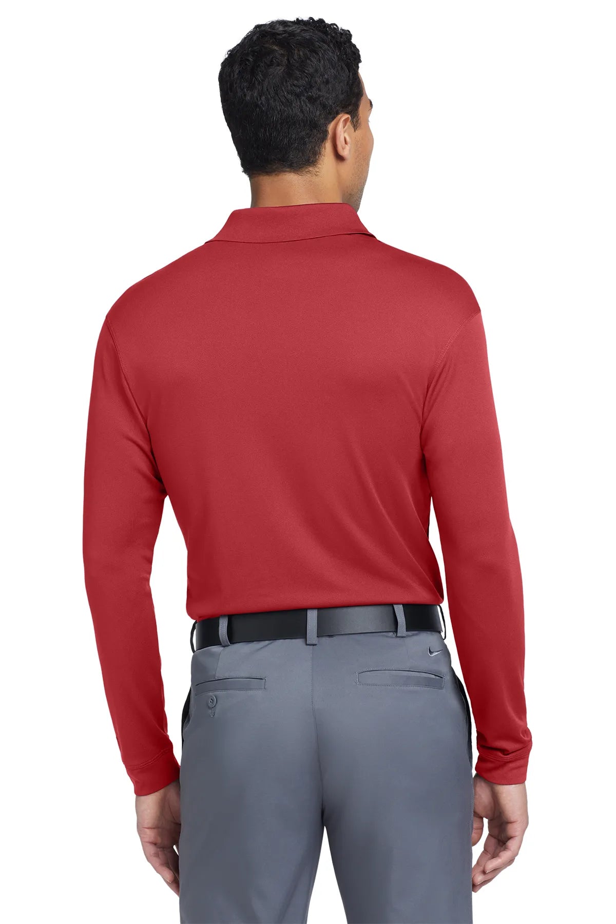 Nike Long Sleeve Dri-FIT Stretch Tech Polo. 466364 Varsity Red_3