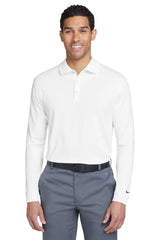 Nike Long Sleeve Dri-FIT Stretch Tech Polo. 466364 White_1