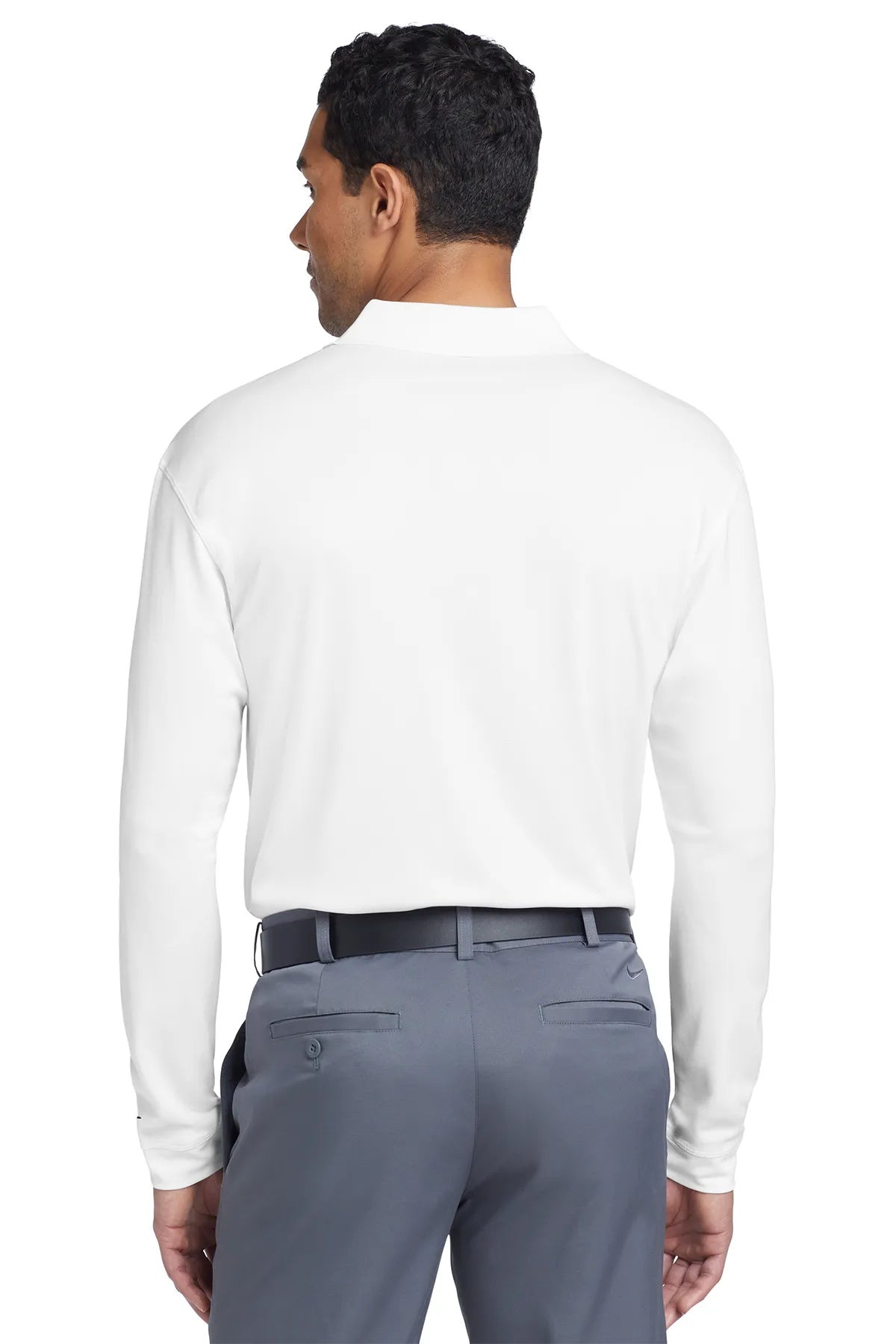 Nike Long Sleeve Dri-FIT Stretch Tech Polo. 466364 White_2