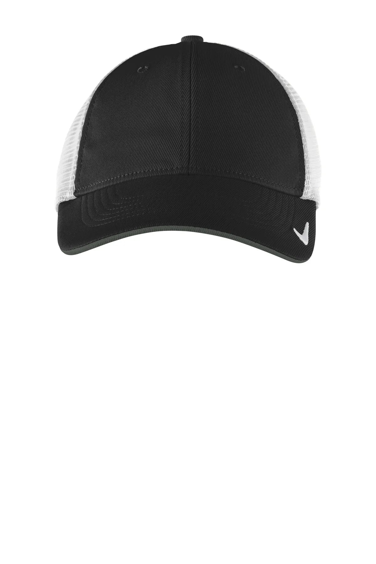 Nike Stretch-to-Fit Mesh Back Cap NKFB6448 Black White_2