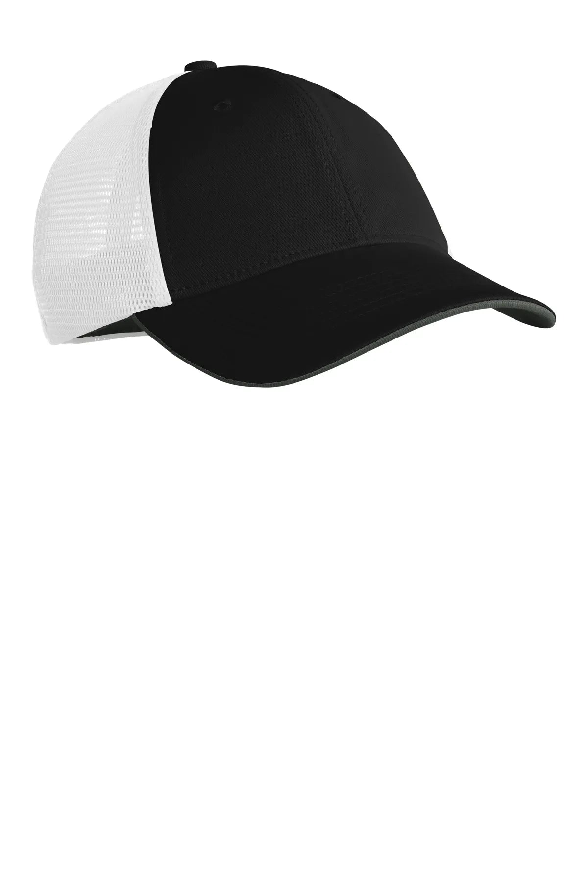 Nike Stretch-to-Fit Mesh Back Cap NKFB6448 Black White_4