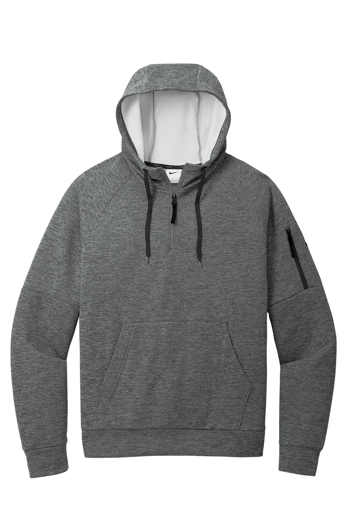 Nike Therma-FIT Pocket 1/4-Zip Fleece Hoodie NKFD9742 Charcoal Heather_4