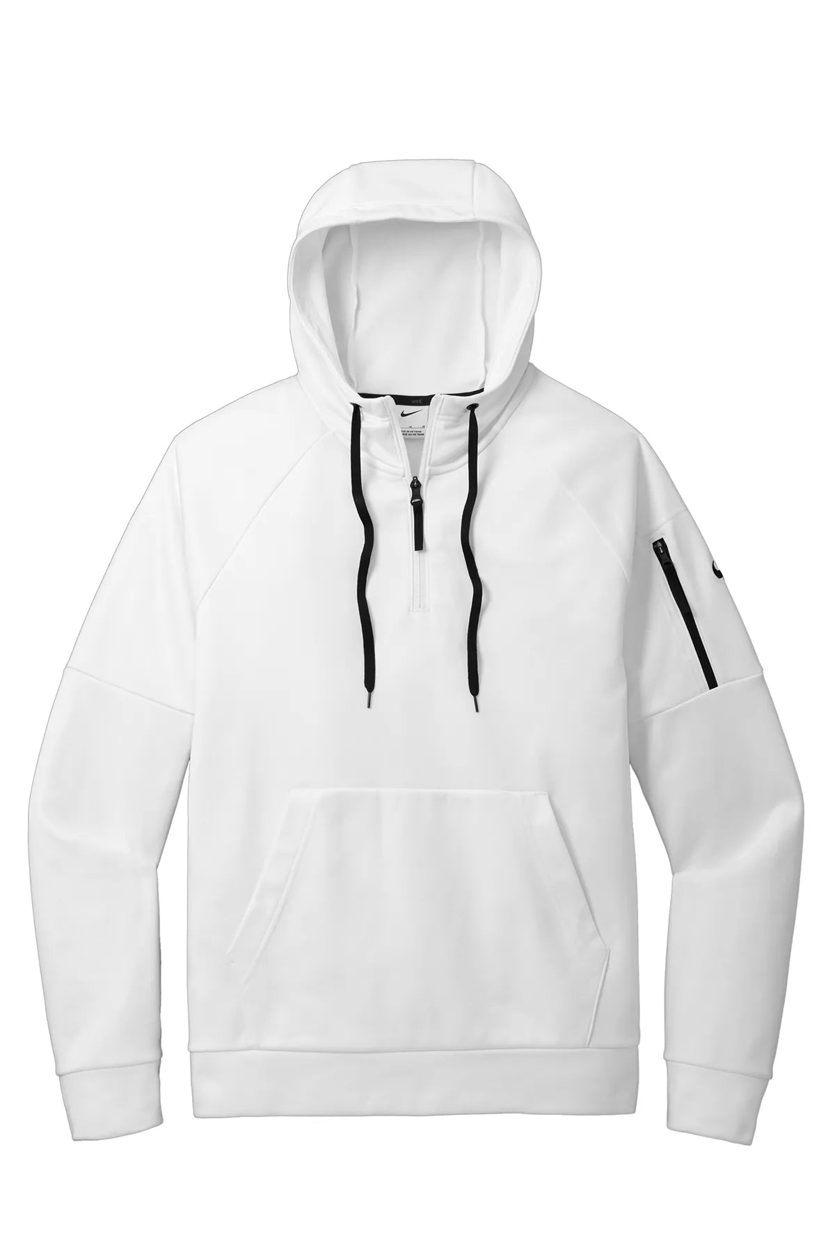 Nike Therma-FIT Pocket 1/4-Zip Fleece Hoodie NKFD9742 White_4
