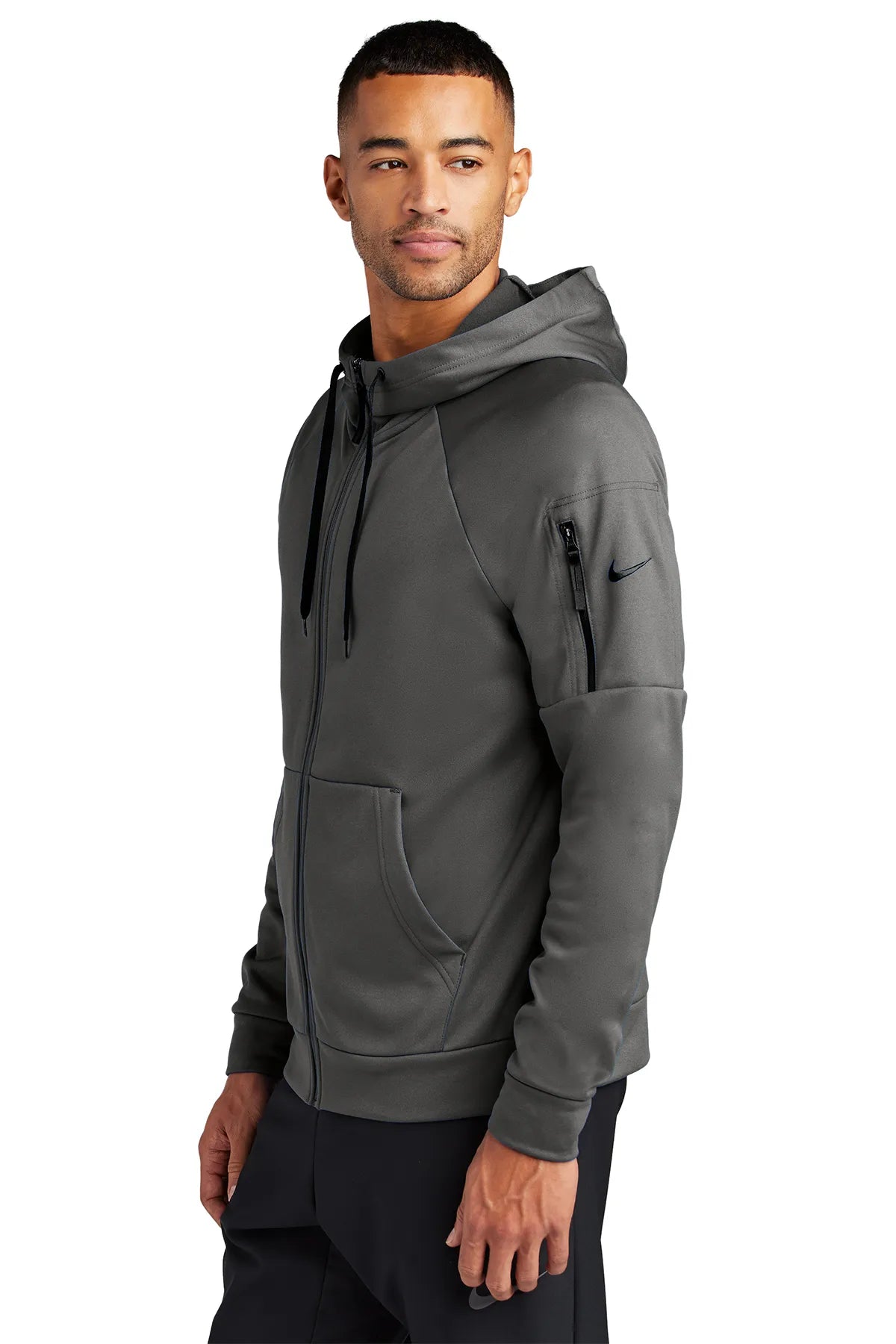 Nike Therma-FIT Pocket Full-Zip Fleece Hoodie NKFD9859 Anthracite_3