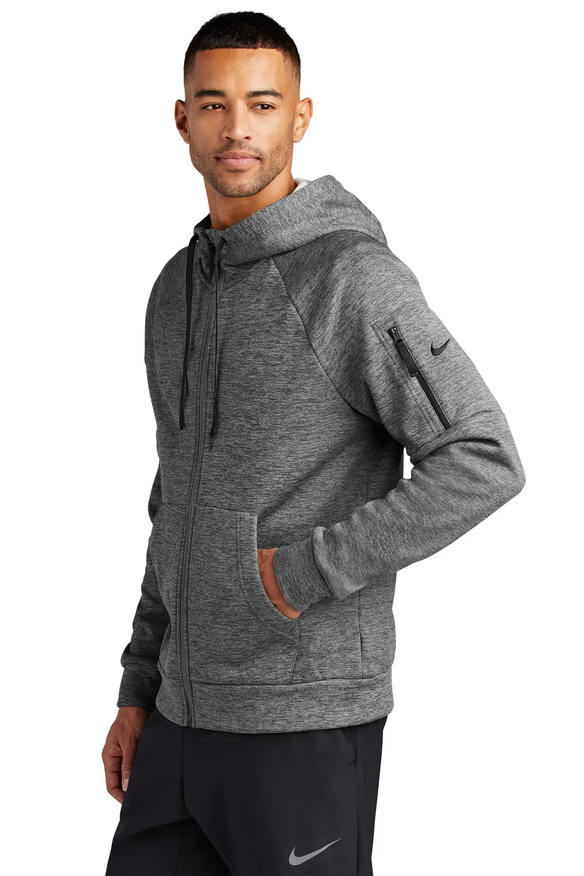 Nike Therma-FIT Pocket Full-Zip Fleece Hoodie NKFD9859 Charcoal_3
