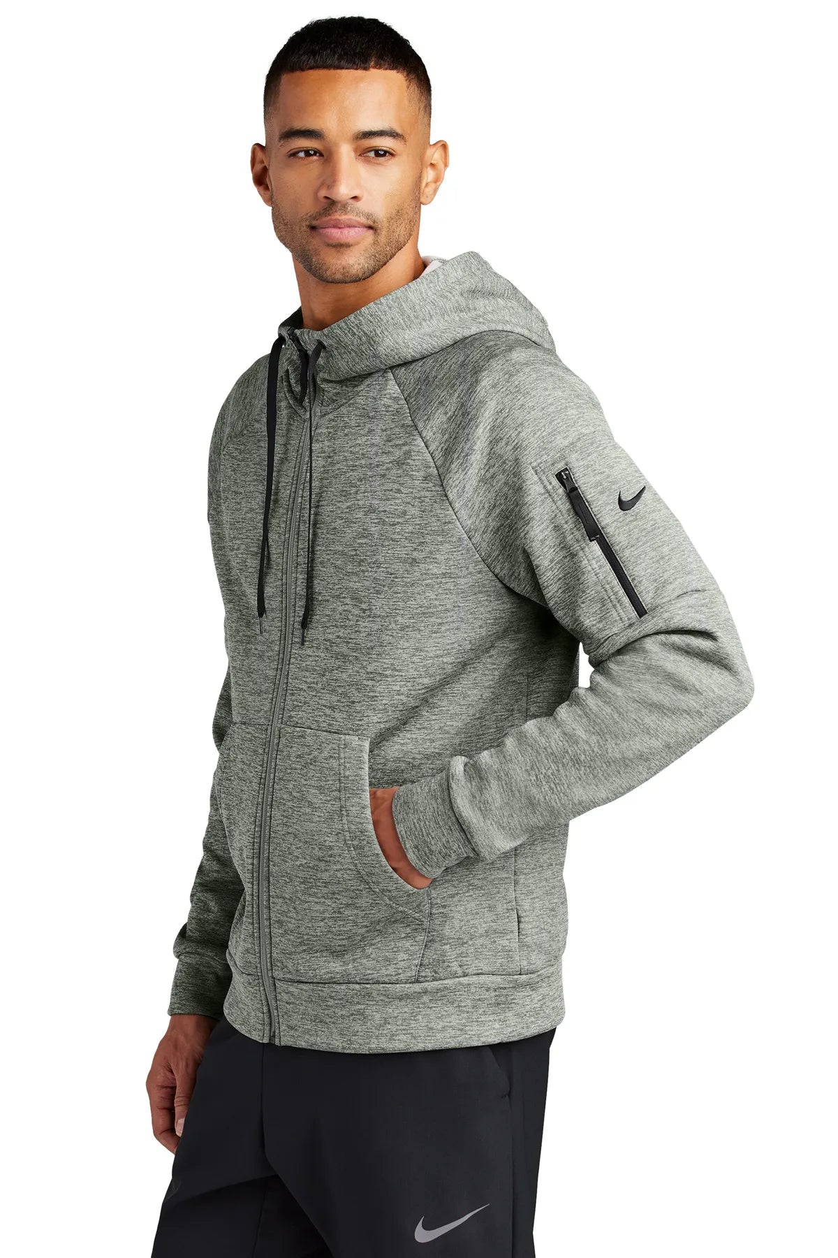 Nike Therma-FIT Pocket Full-Zip Fleece Hoodie NKFD9859 Dark Grey_3