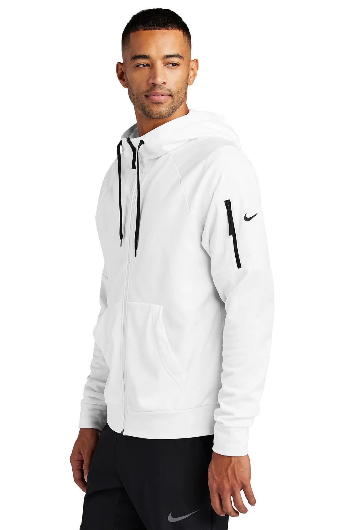 Nike Therma-FIT Pocket Full-Zip Fleece Hoodie NKFD9859 White_3