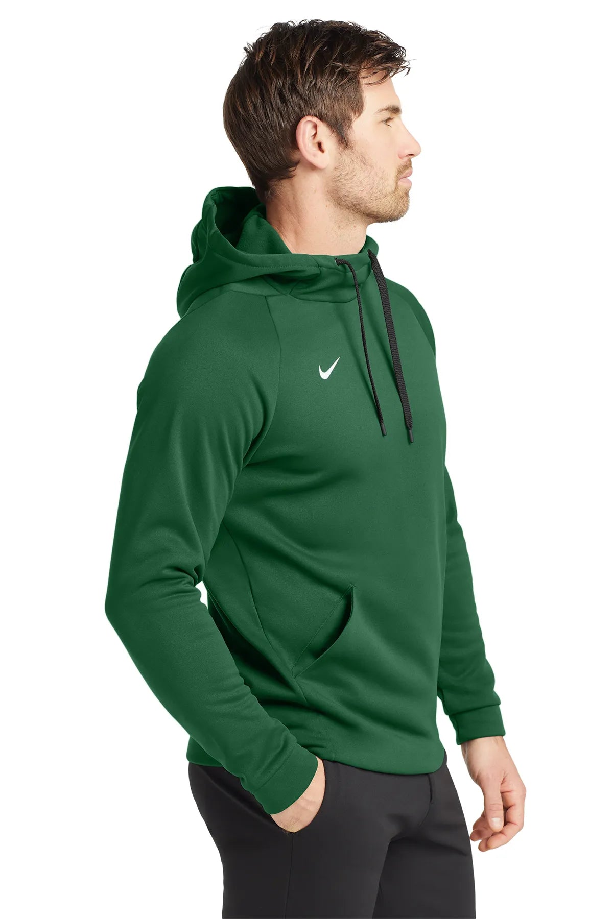 Nike Therma-FIT Pullover Fleece Hoodie  CN9473 Team Dark Green_3