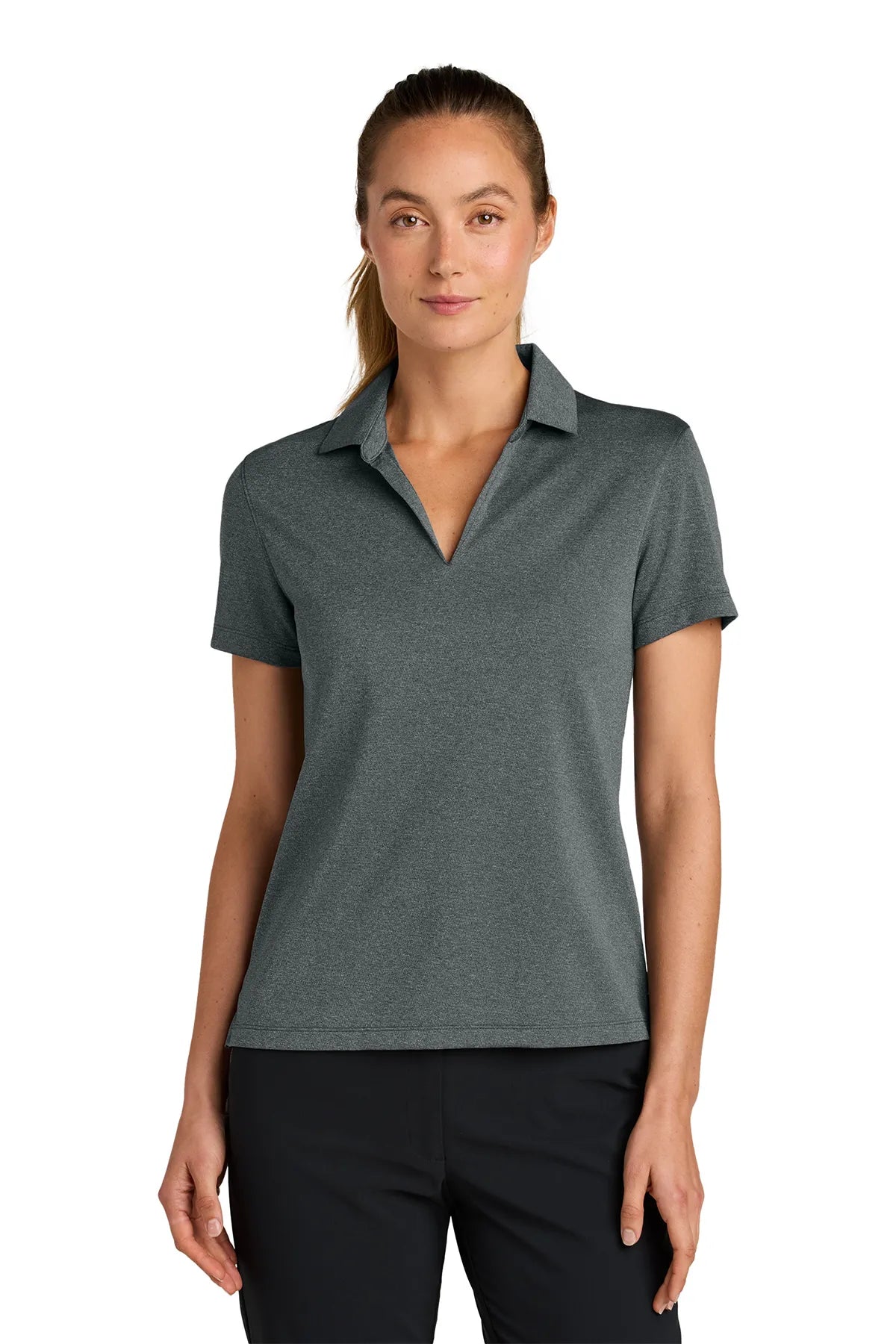 Nike Women's Dri-FIT Smooth Heather Polo NKFQ4793 Anthracite_1