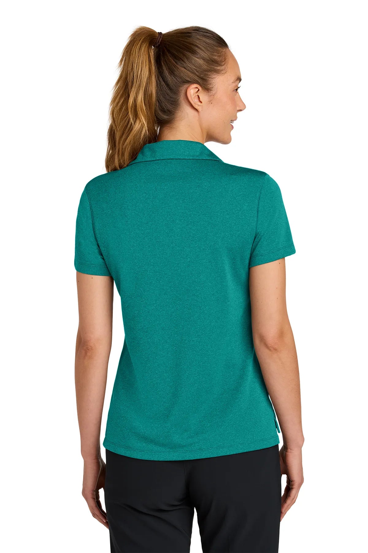 Nike Women's Dri-FIT Smooth Heather Polo NKFQ4793 Bright Spruce_2