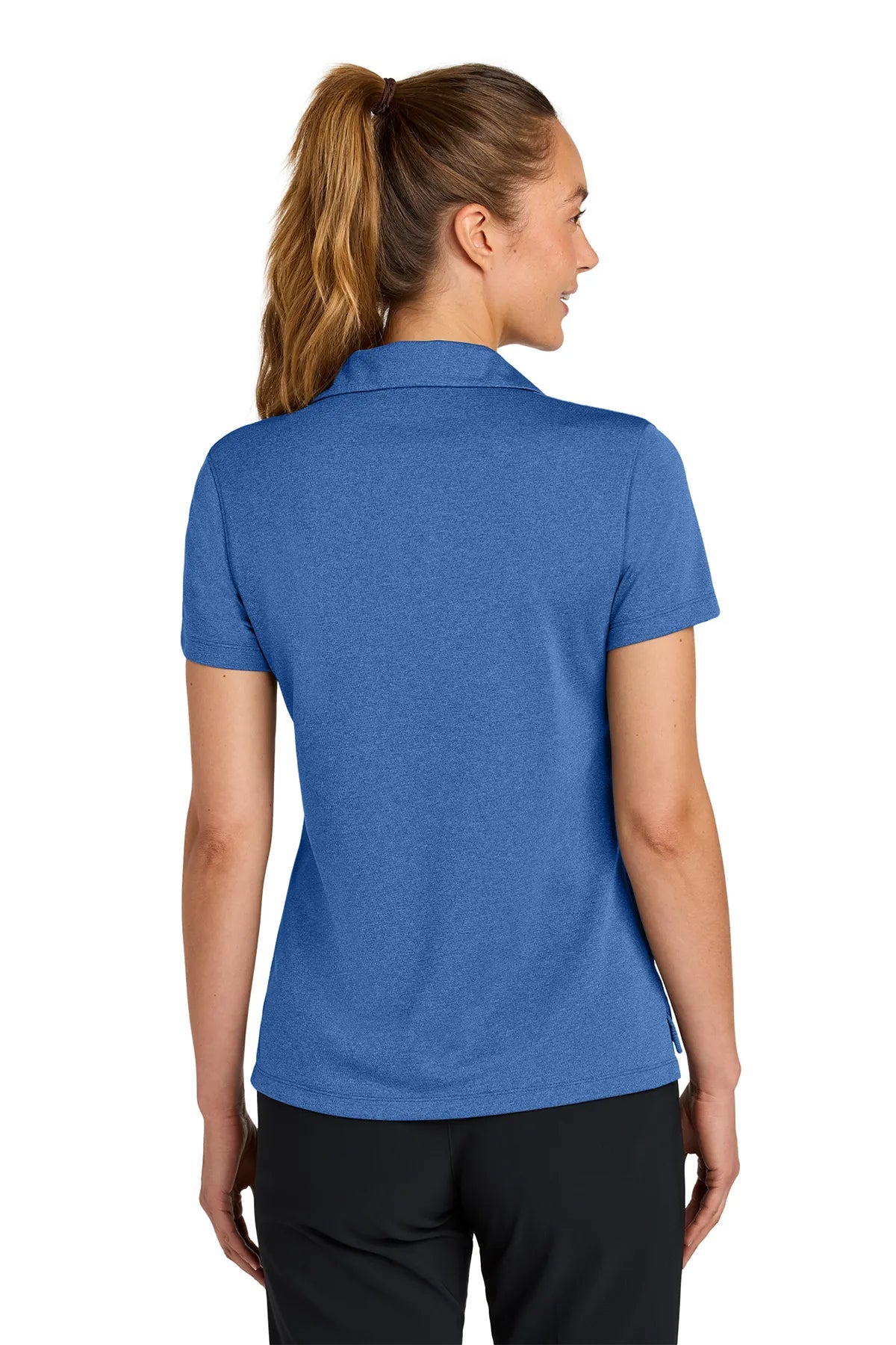 Nike Women's Dri-FIT Smooth Heather Polo NKFQ4793 Game Royal_2