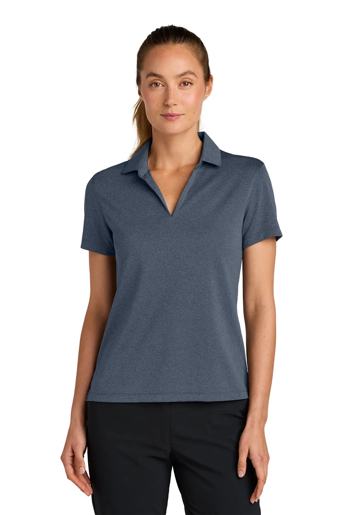 Nike Women's Dri-FIT Smooth Heather Polo NKFQ4793 Navy_1