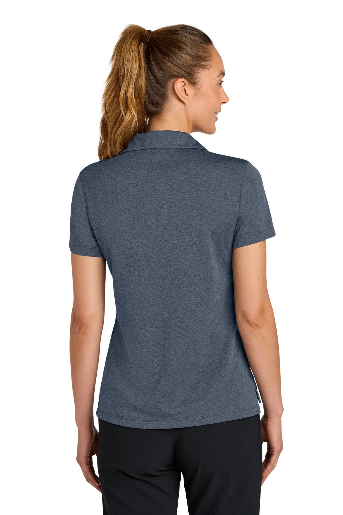 Nike Women's Dri-FIT Smooth Heather Polo NKFQ4793 Navy_2