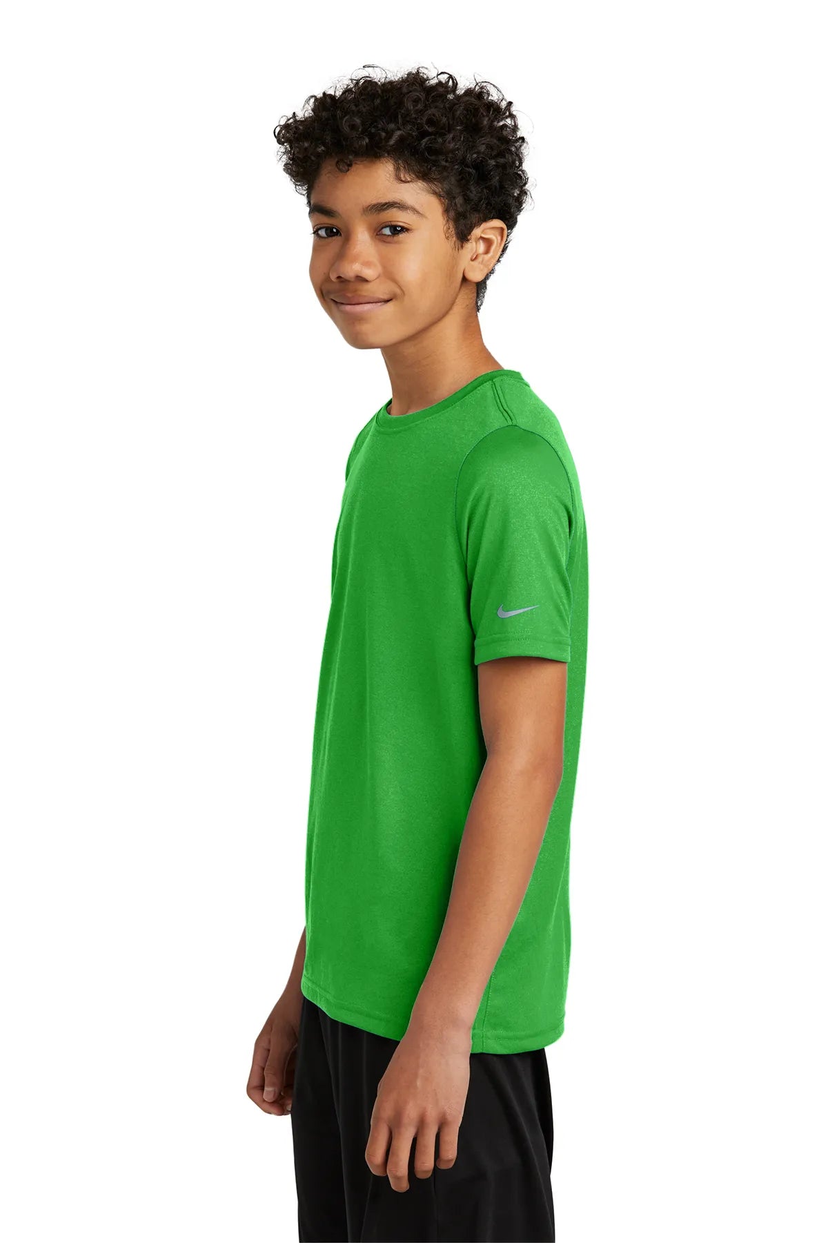 Nike Youth Swoosh Sleeve rLegend Tee NKDX8787 Apple Green_3