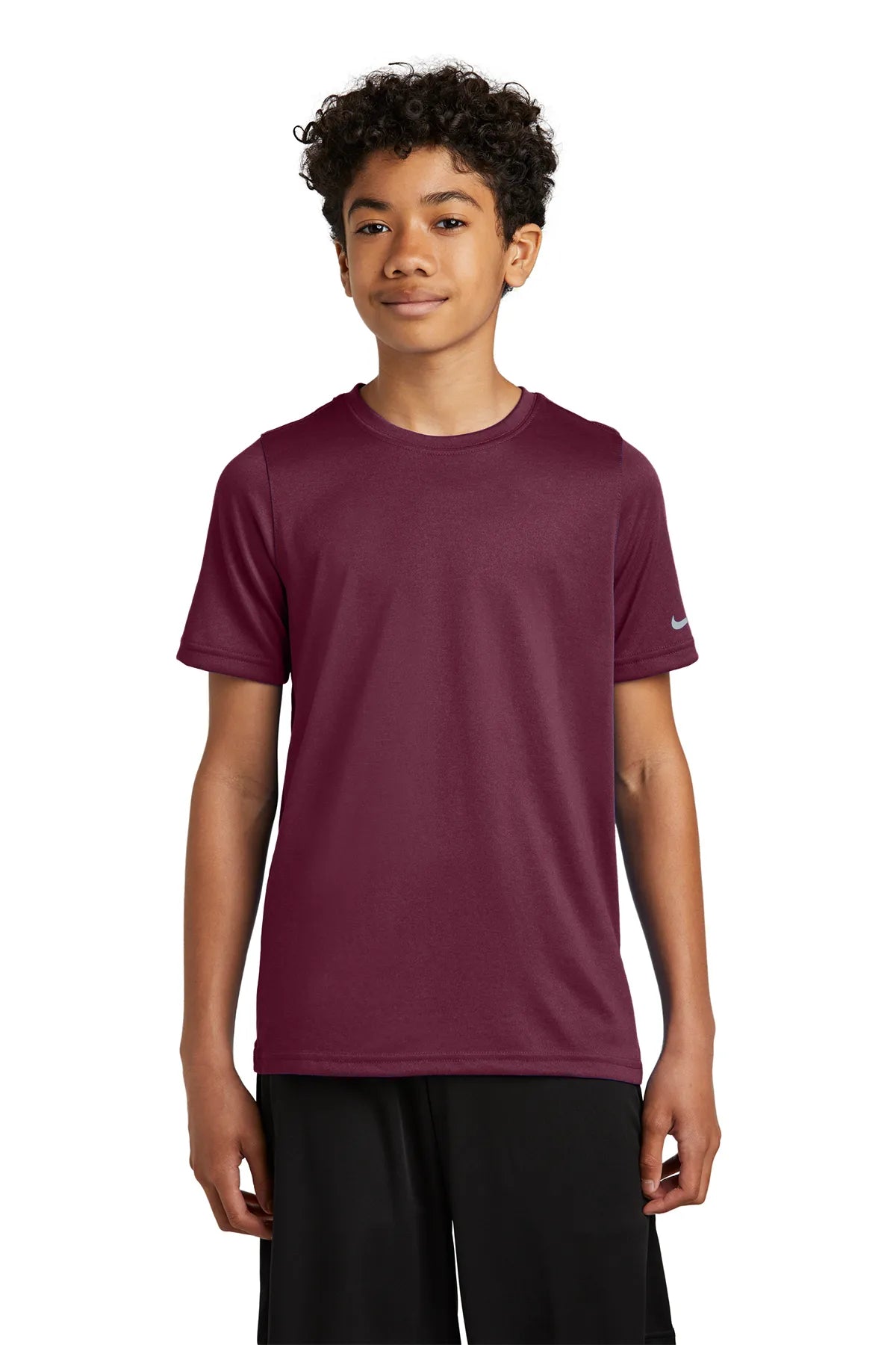 Nike Youth Swoosh Sleeve rLegend Tee NKDX8787 Deep Maroon_1