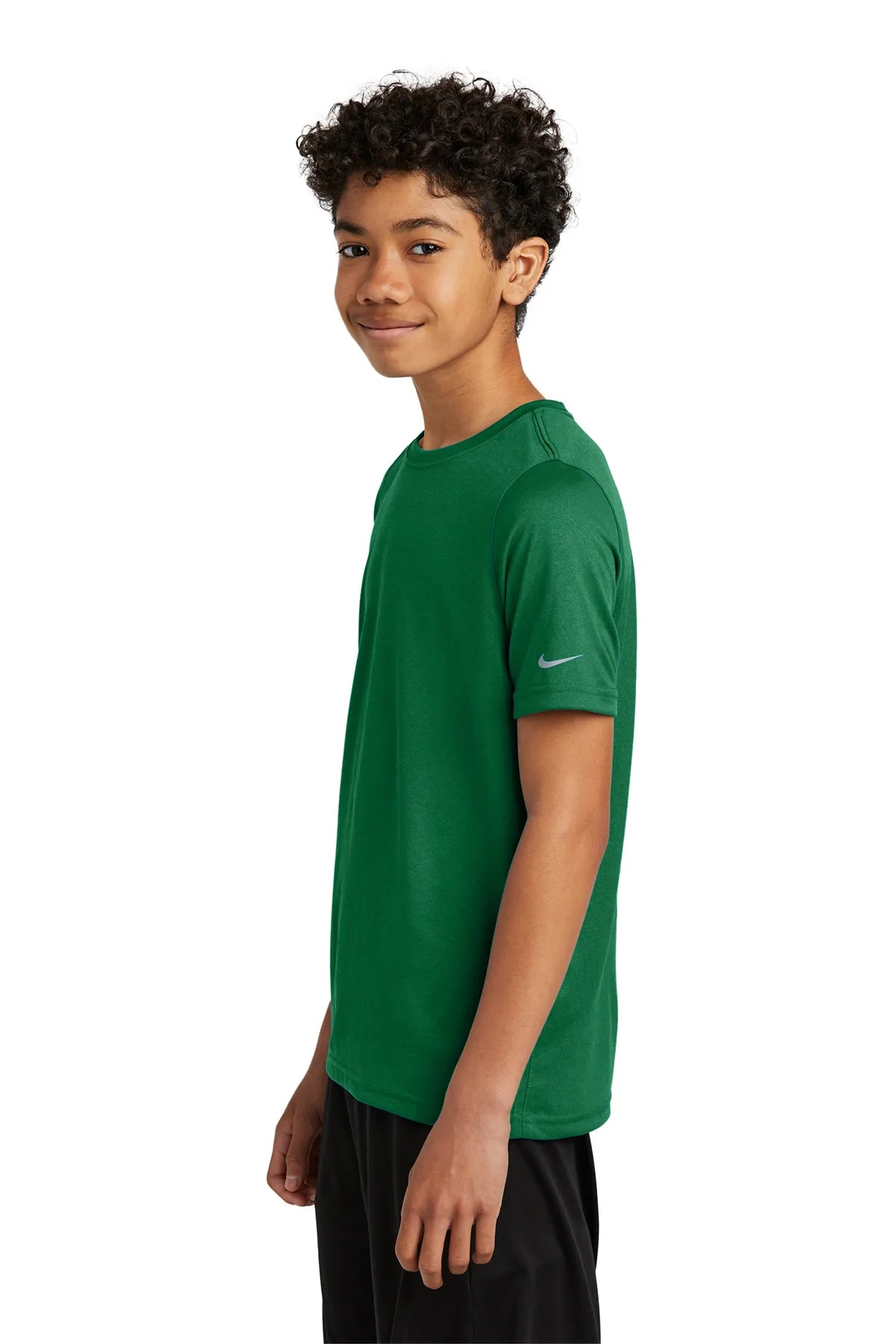 Nike Youth Swoosh Sleeve rLegend Tee NKDX8787 Gorge Green_3