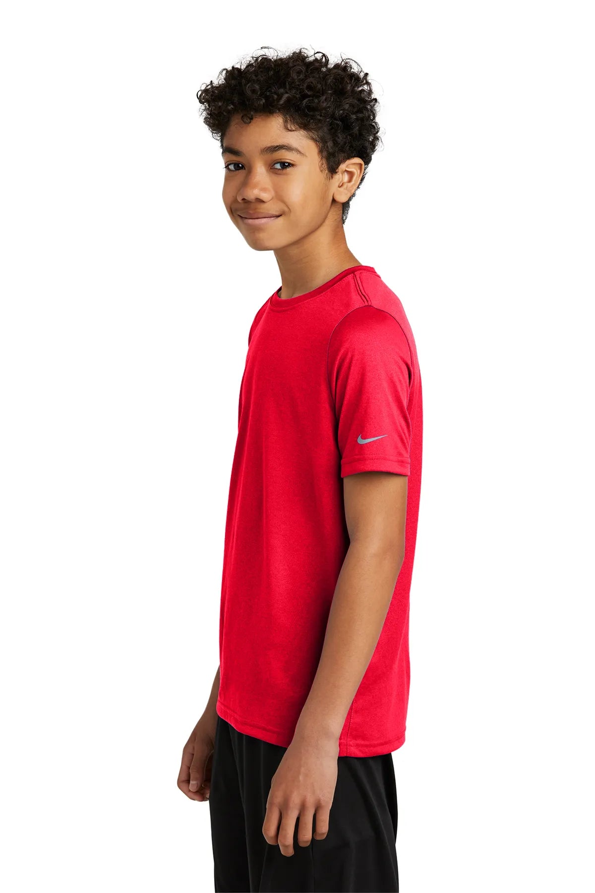 Nike Youth Swoosh Sleeve rLegend Tee NKDX8787 University Red_3
