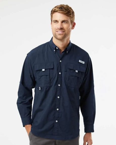 PFG Bahama™ II Long Sleeve Shirt Collegiate Navy
