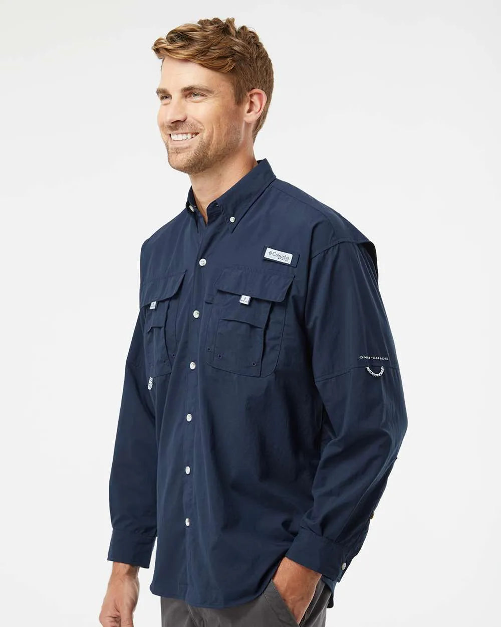 PFG Bahama™ II Long Sleeve Shirt Collegiate Navy_1