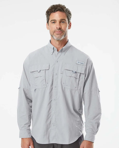 PFG Bahama™ II Long Sleeve Shirt Cool Grey