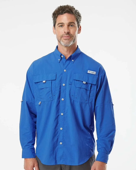 PFG Bahama™ II Long Sleeve Shirt Vivid Blue