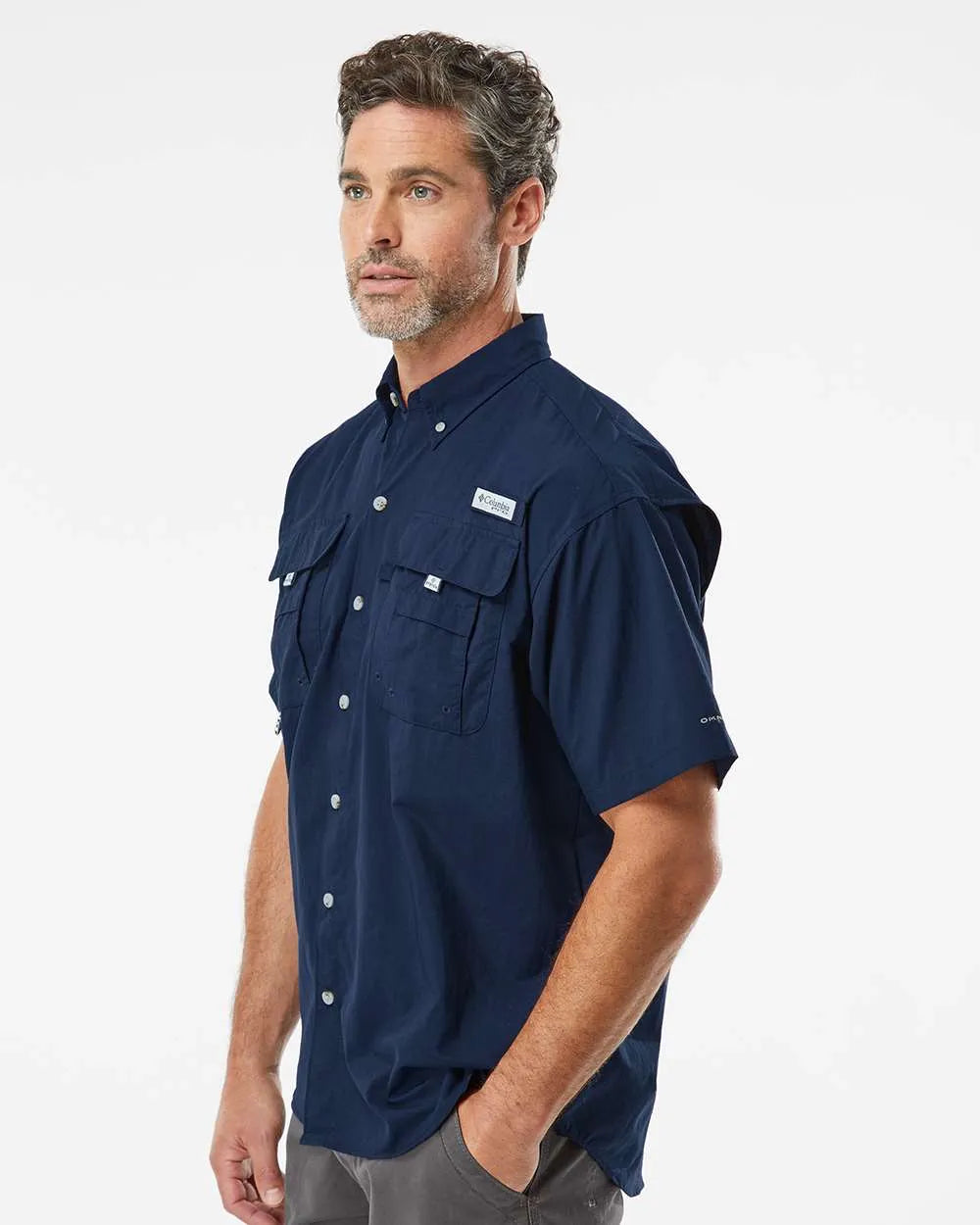 PFG Bahama™ II Short Sleeve Shirt Collegiate Navy_1