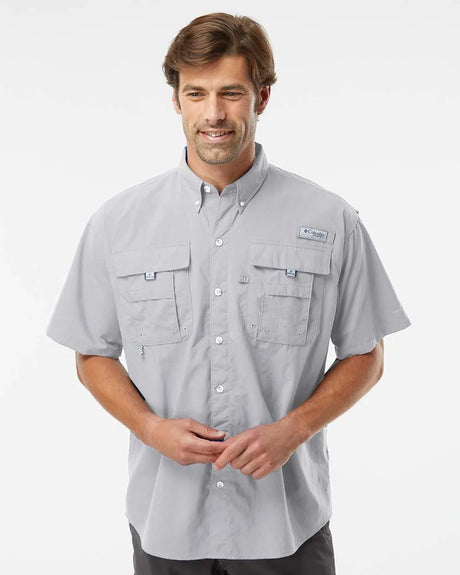 PFG Bahama™ II Short Sleeve Shirt Cool Grey