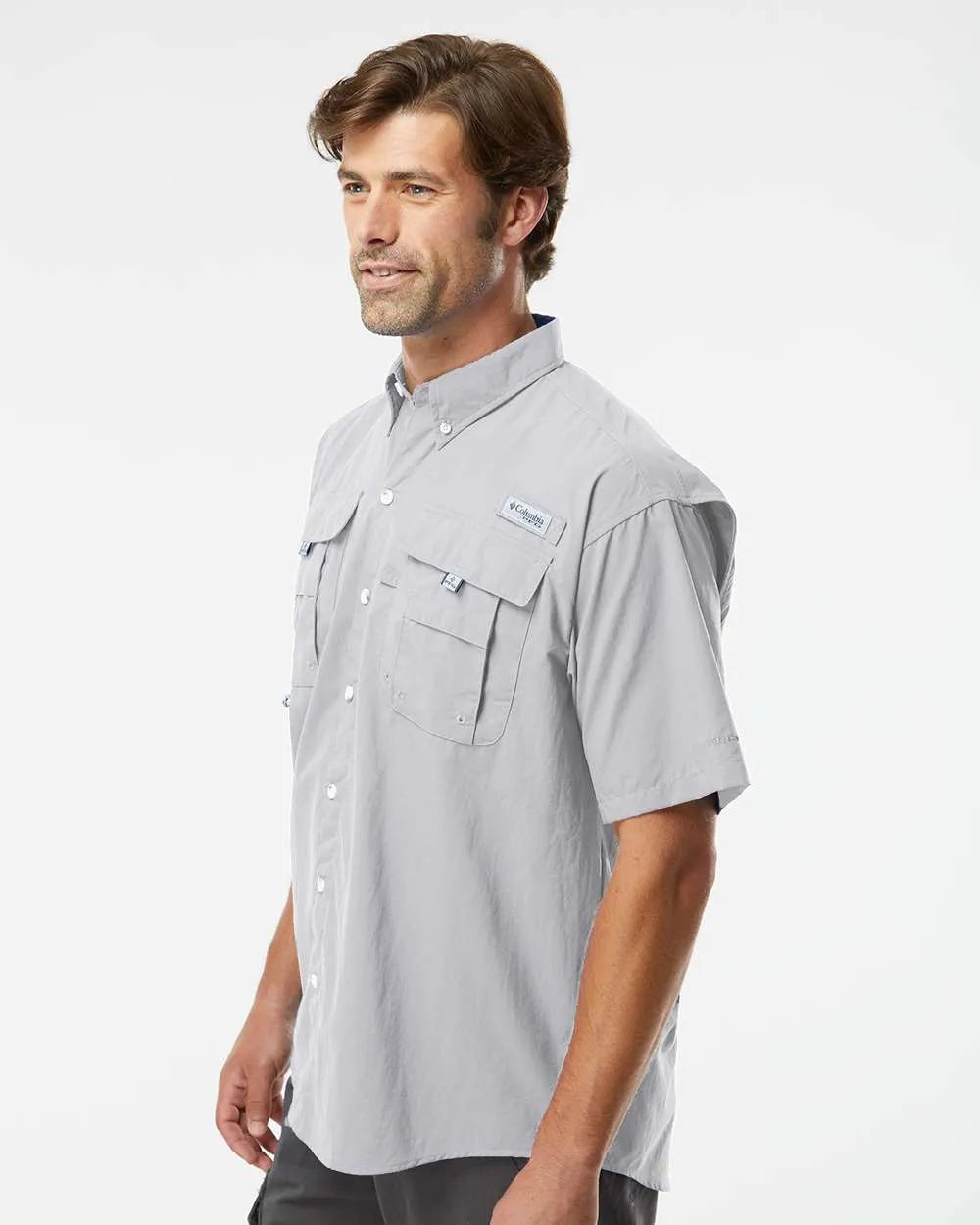 PFG Bahama™ II Short Sleeve Shirt Cool Grey_1