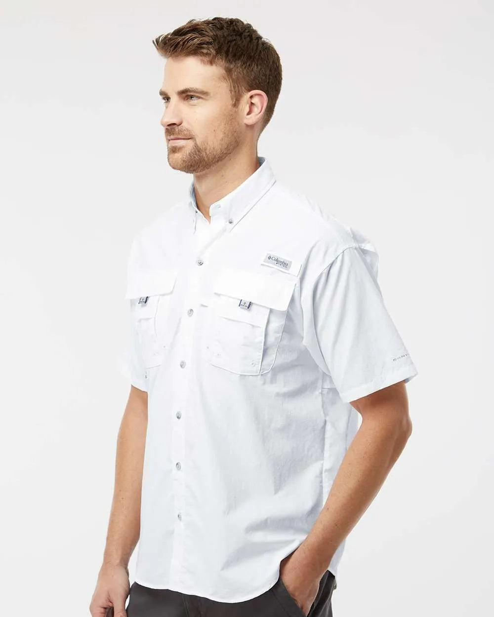 PFG Bahama™ II Short Sleeve Shirt White_1