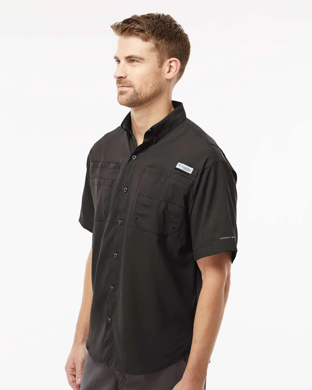 PFG Tamiami™ II Short Sleeve Shirt Black_1