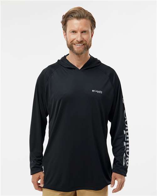 PFG Terminal™ Tackle Hooded Long Sleeve T-Shirt-black