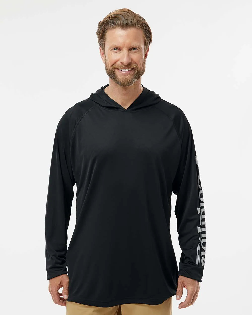 PFG Terminal Tackle™ Hooded Long Sleeve T-Shirt Black/ Cool Grey