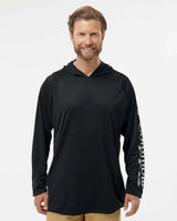 PFG Terminal Tackle™ Hooded Long Sleeve T-Shirt Black/ Cool Grey