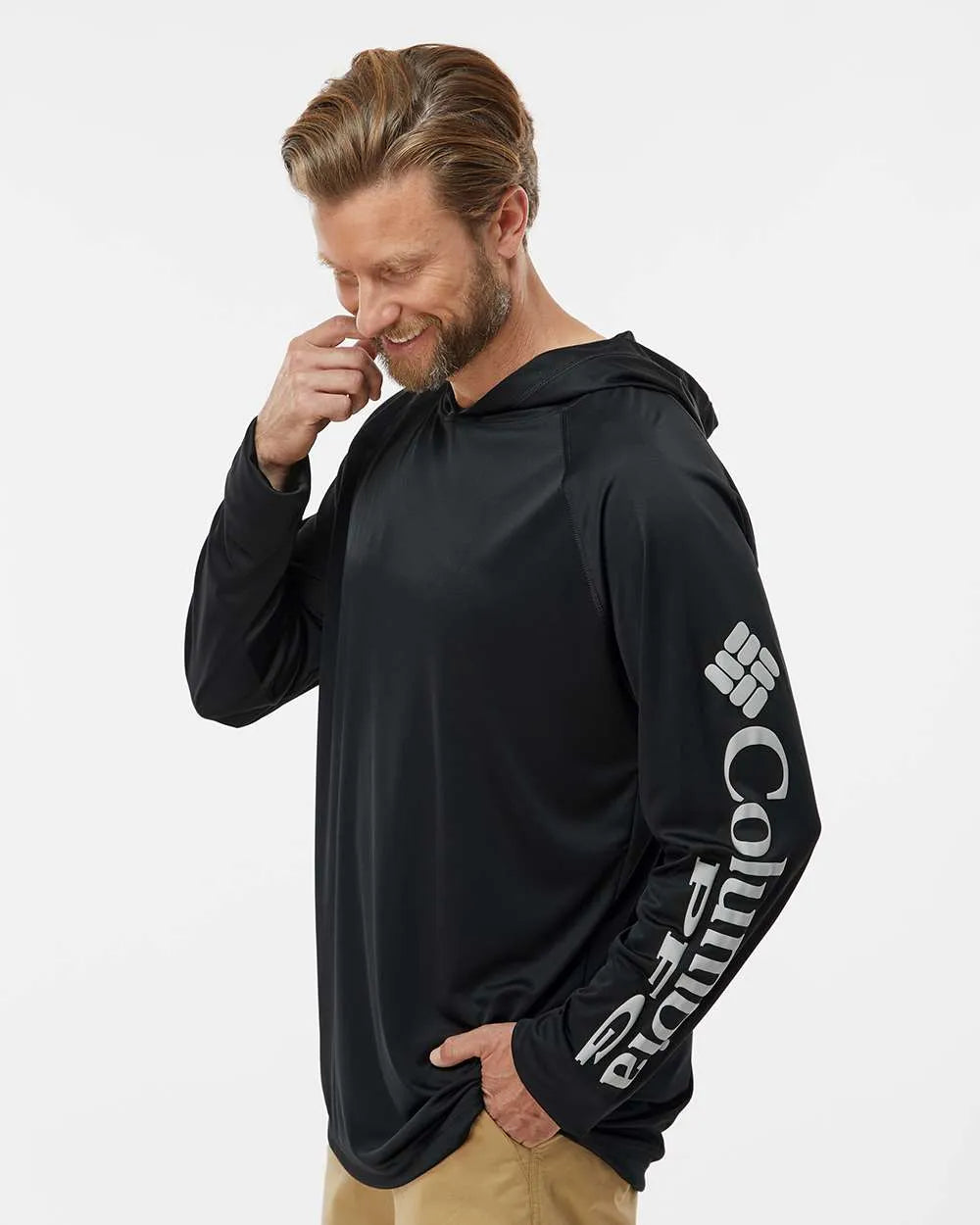 PFG Terminal Tackle™ Hooded Long Sleeve T-Shirt Black/ Cool Grey_2