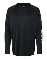 PFG Terminal Tackle™ Hooded Long Sleeve T-Shirt Black/ Cool Grey_3