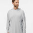 PFG Terminal Tackle™ Hooded Long Sleeve T-Shirt Cool Grey/ Vivid Blue