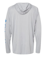 PFG Terminal Tackle™ Hooded Long Sleeve T-Shirt Cool Grey/ Vivid Blue_5