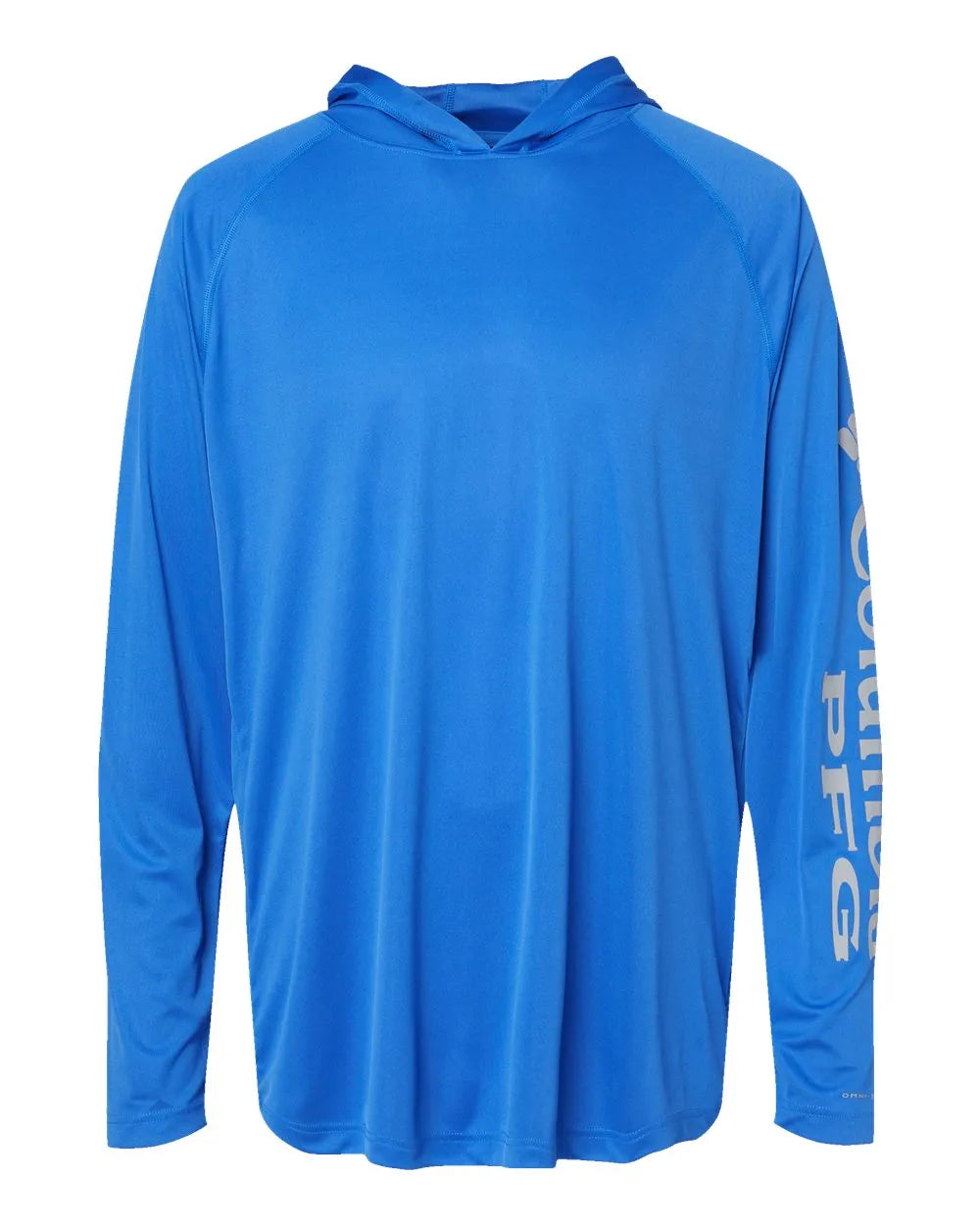 PFG Terminal Tackle™ Hooded Long Sleeve T-Shirt Vivid Blue/ Cool Grey_3