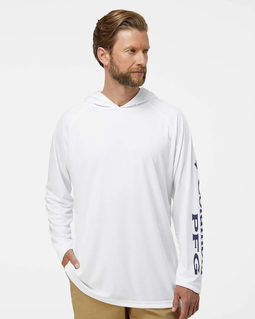 PFG Terminal Tackle™ Hooded Long Sleeve T-Shirt White/ Nightshade