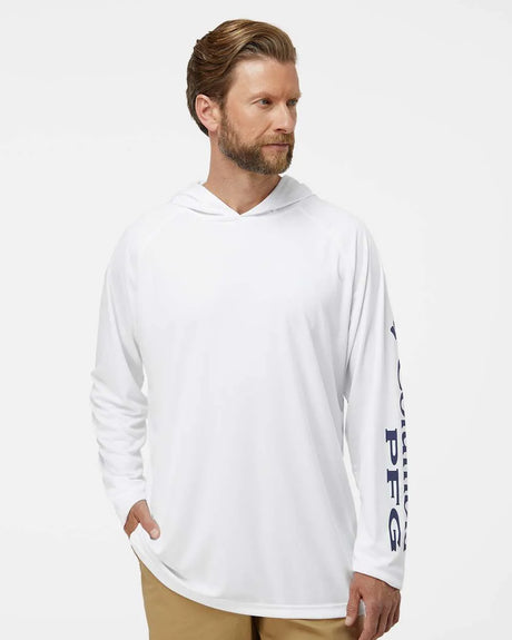 PFG Terminal Tackle™ Hooded Long Sleeve T-Shirt White/ Nightshade