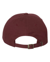 PeachedCottonTwillDadHat-maroon