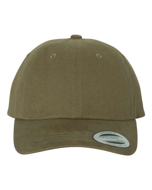 Peached Cotton Twill Dad Hat - loden