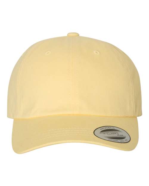 Peached Cotton Twill Dad Hat - yellow