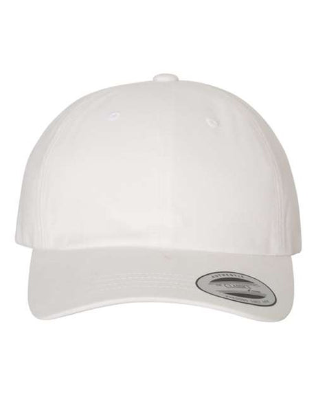 Peached Cotton Twill Dad Hat White_1